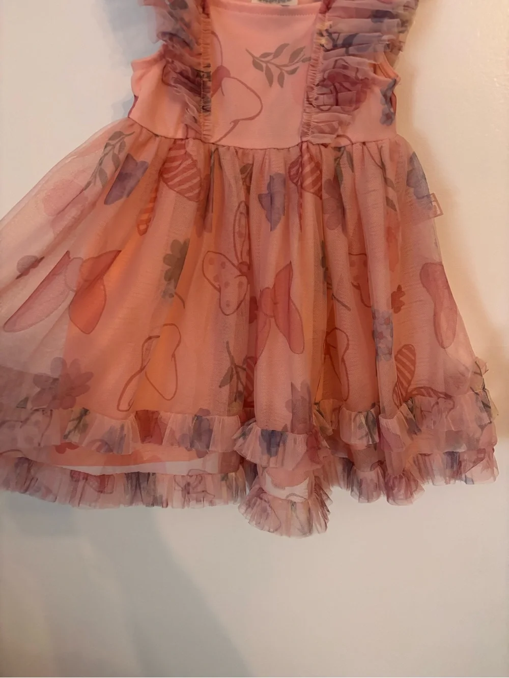 Disney Junior Minnie Mouse Pink Ruffle Tulle Dress